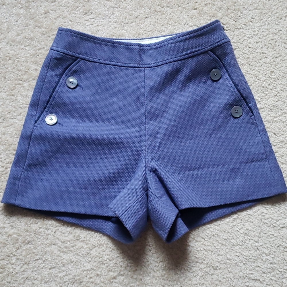 J crew Sailor short in canvas tweed. NWT. Size 2